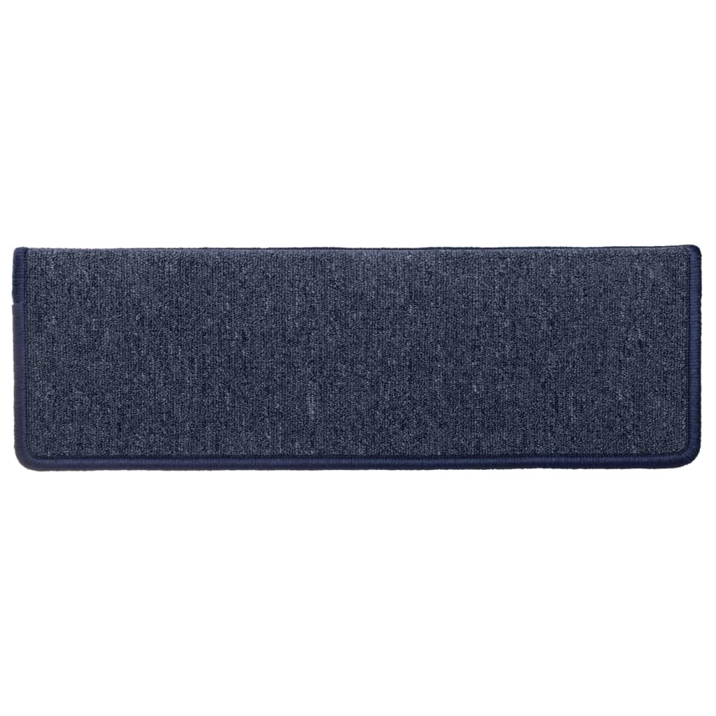 Stufenmatten 15 Stk. 65 x 21 x 4 cm Dunkelgrau und Blau Rechteckiger Rand