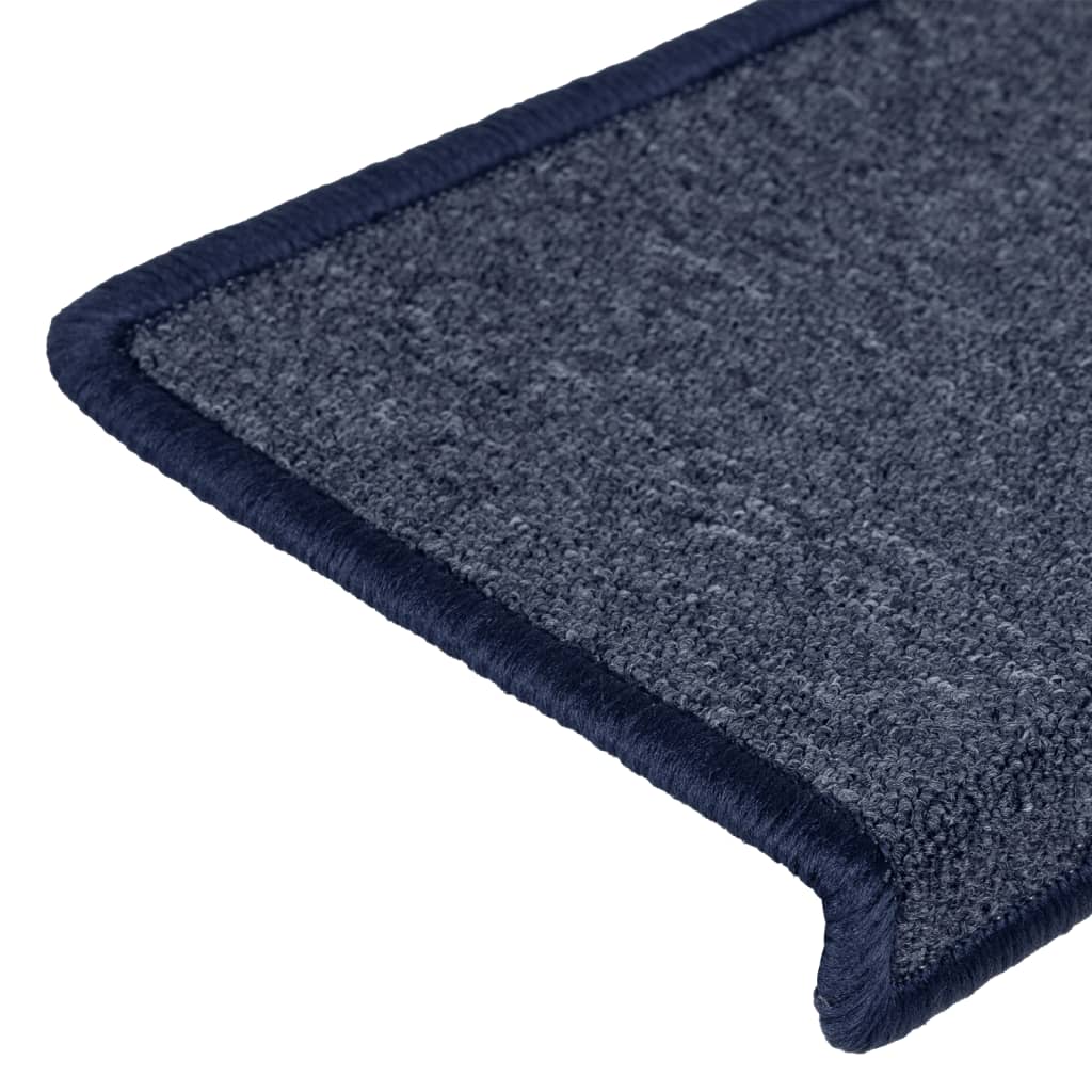 Stufenmatten 15 Stk. 65 x 21 x 4 cm Dunkelgrau und Blau Rechteckiger Rand