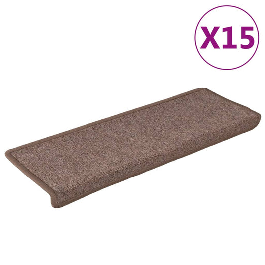 Stufenmatten 15 Stk. 65x21x4 cm Braun Rechteckiger Rand