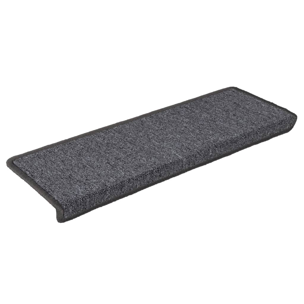 Stufenmatten 15 Stk. 65x21x4 cm Dunkelgrau Rechteckiger Rand