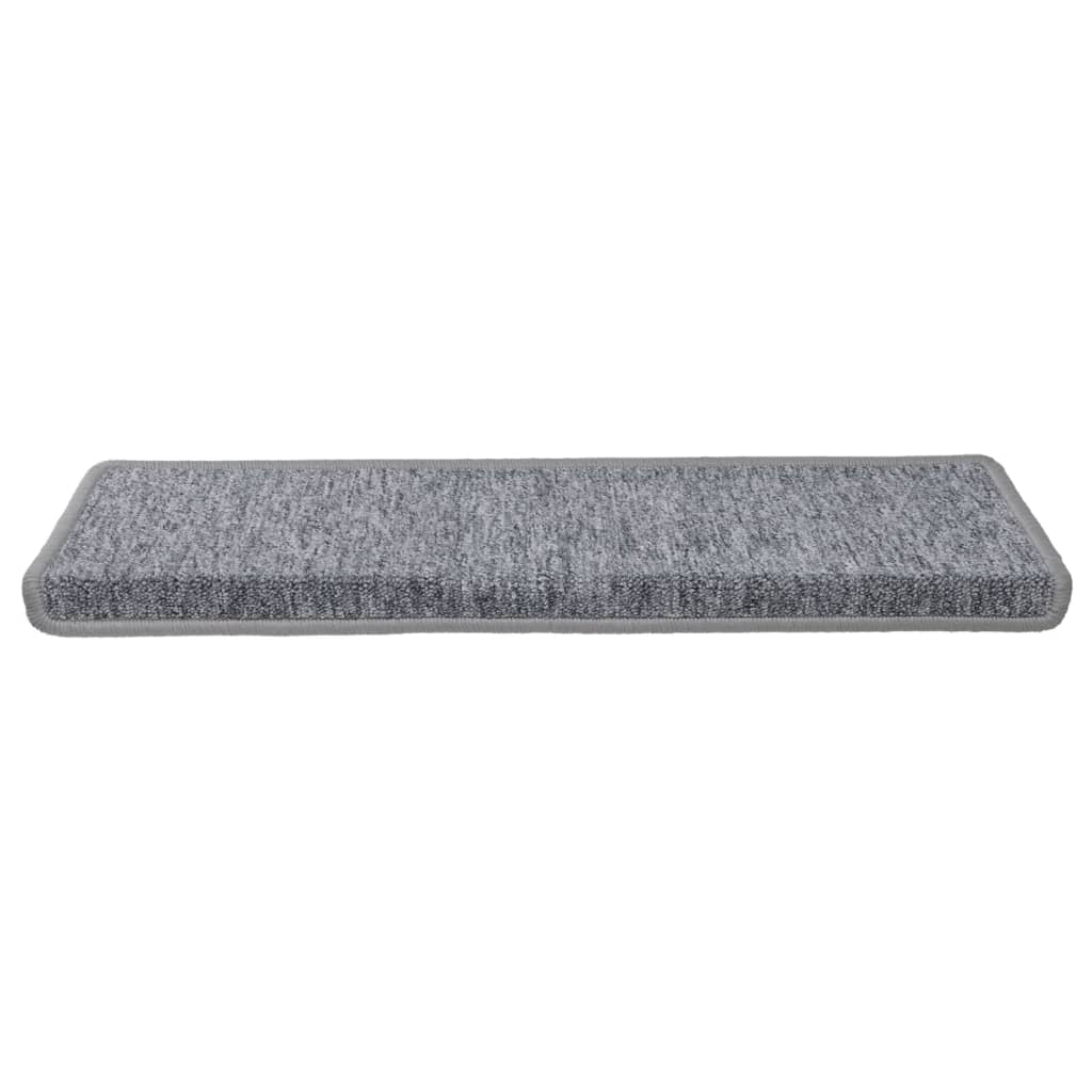 Stufenmatten 15 Stk. 65x21x4 cm Hellgrau Rechteckiger Rand