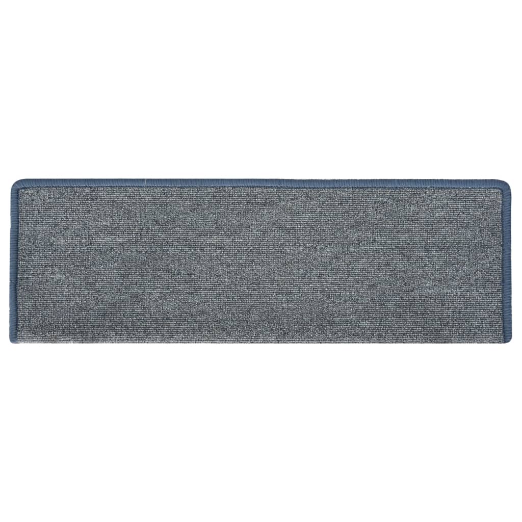 Stufenmatten 15 Stk. 65 x 21 x 4 cm Hellgrau und Blau Rechteckiger Rand
