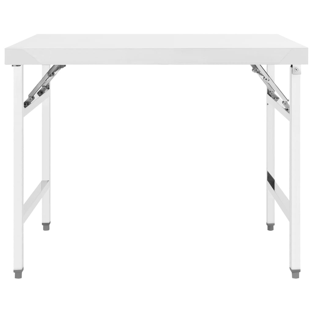 Küchen-Arbeitstisch Klappbar 100x60x80 cm Edelstahl