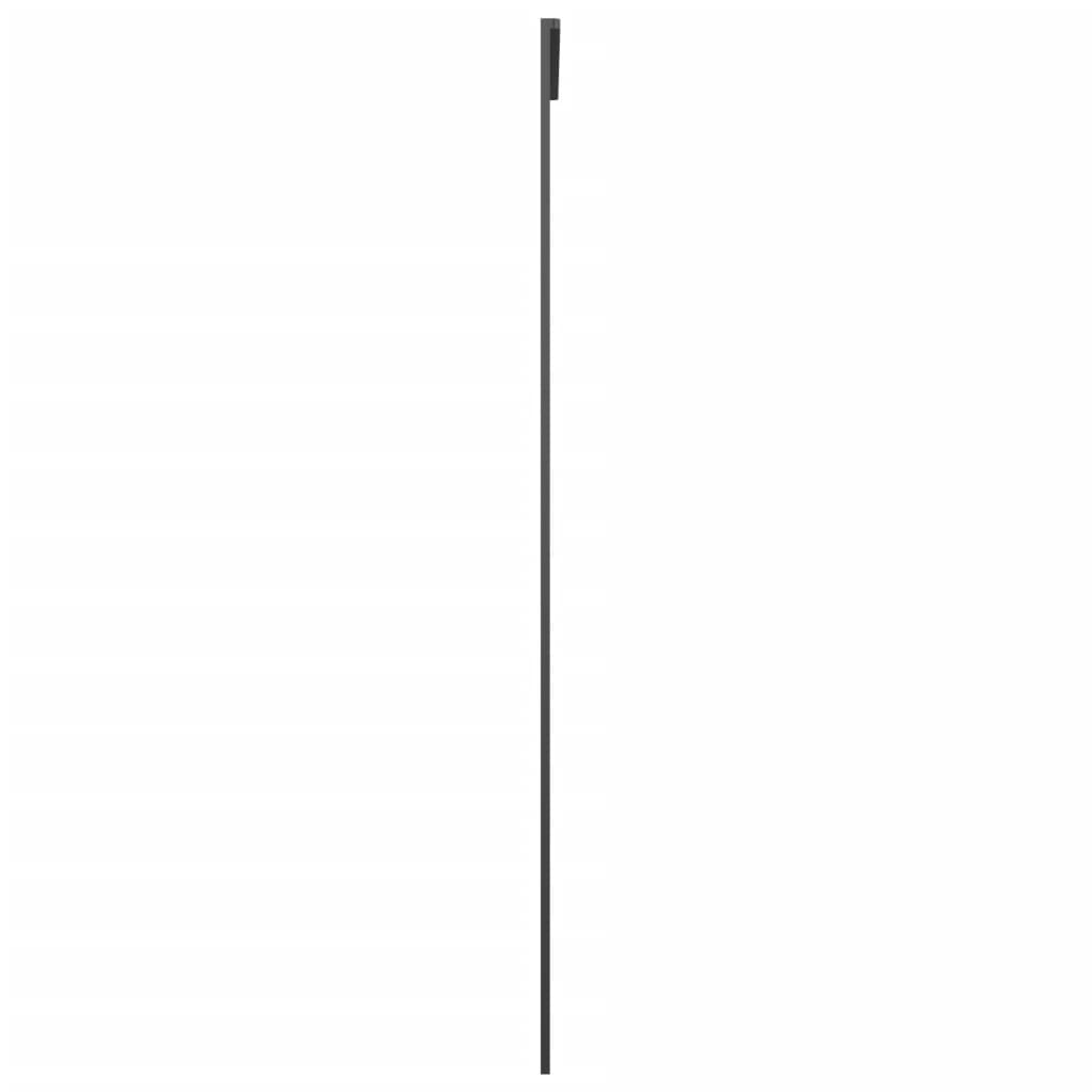 Skydedør aluminium og ESG glas 76x205 cm sort