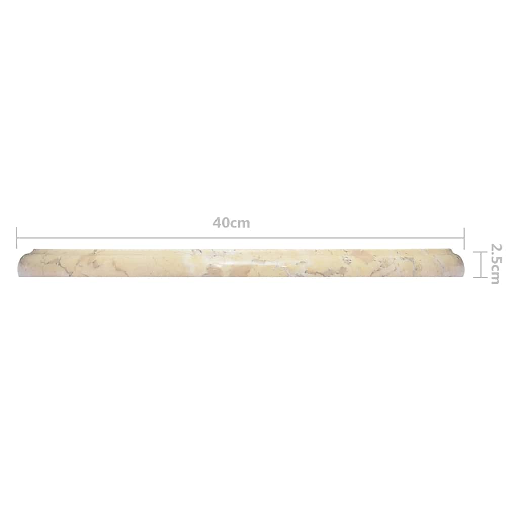 Tischplatte Creme Ø40x2,5 cm Marmor