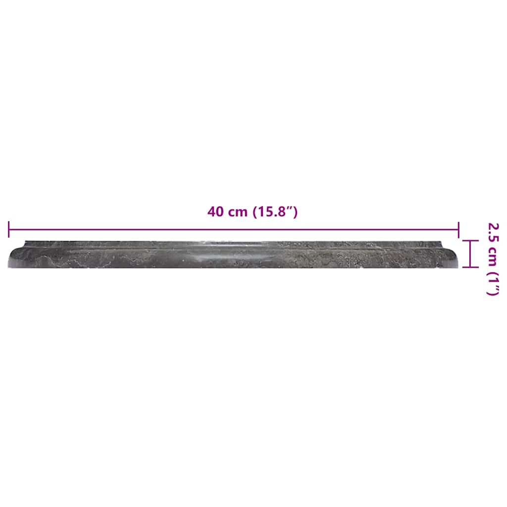Tischplatte Schwarz Ø40x2,5 cm Marmor