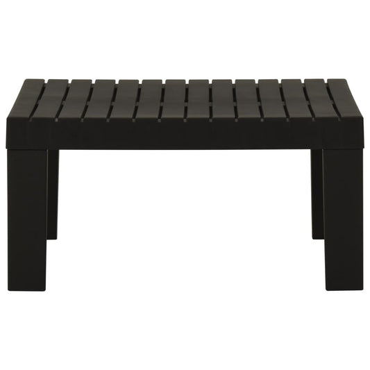 Lounge-Gartentisch Kunststoff Grau