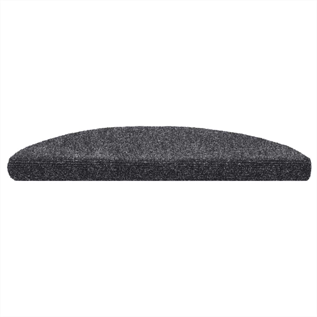 Stufenmatten Selbstklebend 5 Stk. 56x17x3 cm Dunkelgrau Halbrund