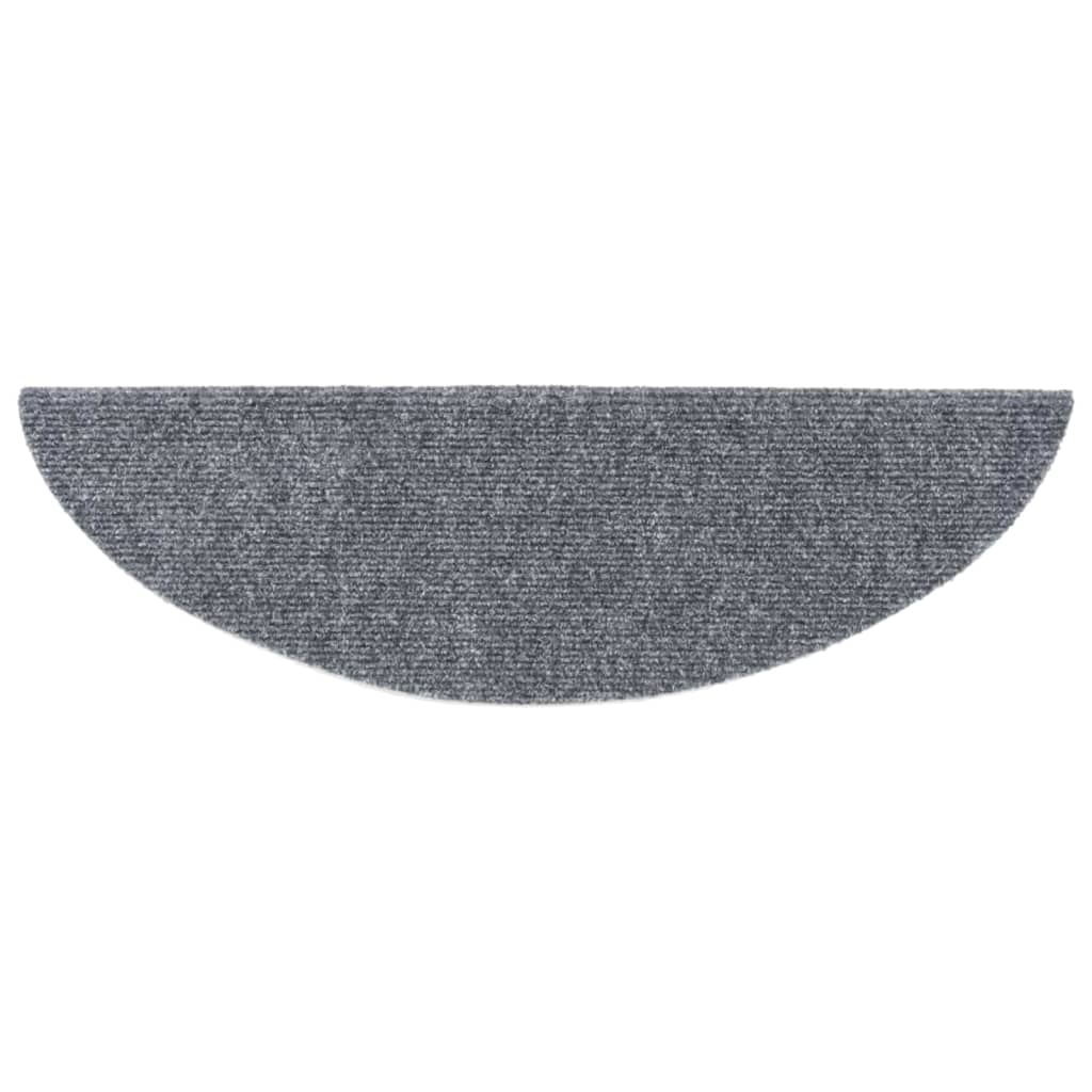 Selbstklebende Treppenmatten 10 Stk. Hellgrau 56x17x3 cm