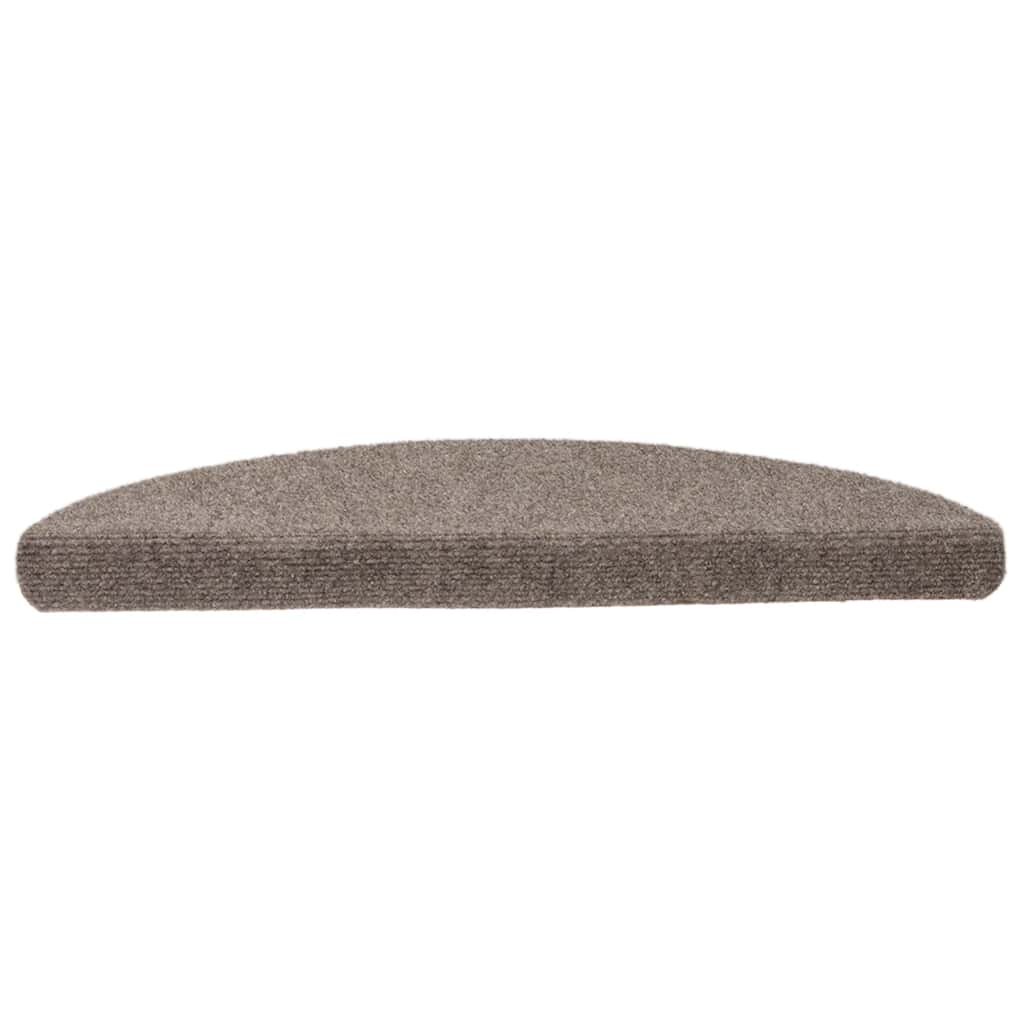 Selvklæbende trappemåtter 5 stk Creme 56x17x3cm nålefilt