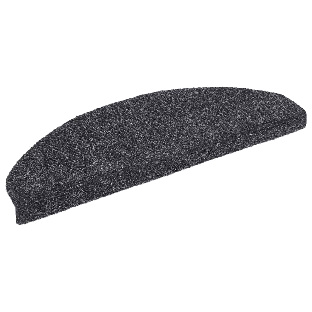 Stufenmatten Selbstklebend 5 Stk. 65x21x4 cm Dunkelgrau Halbrund Groß