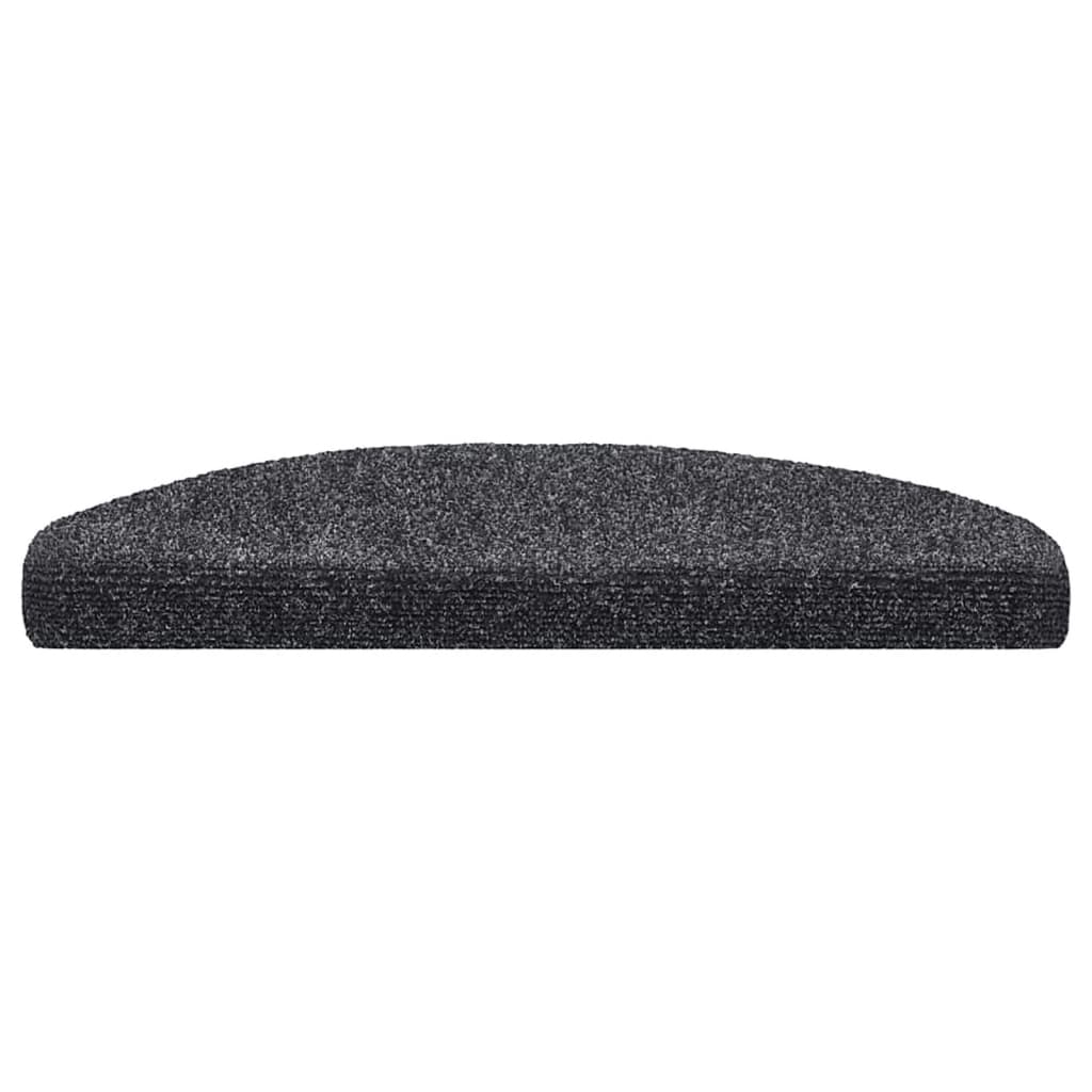 Stufenmatten Selbstklebend 5 Stk. 65x21x4 cm Dunkelgrau Halbrund Groß