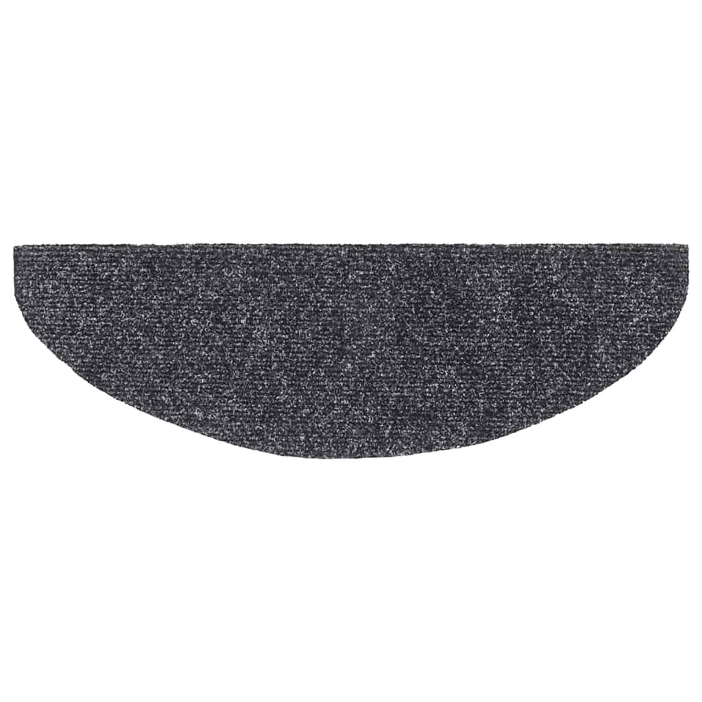 Stufenmatten Selbstklebend 5 Stk. 65x21x4 cm Dunkelgrau Halbrund Groß
