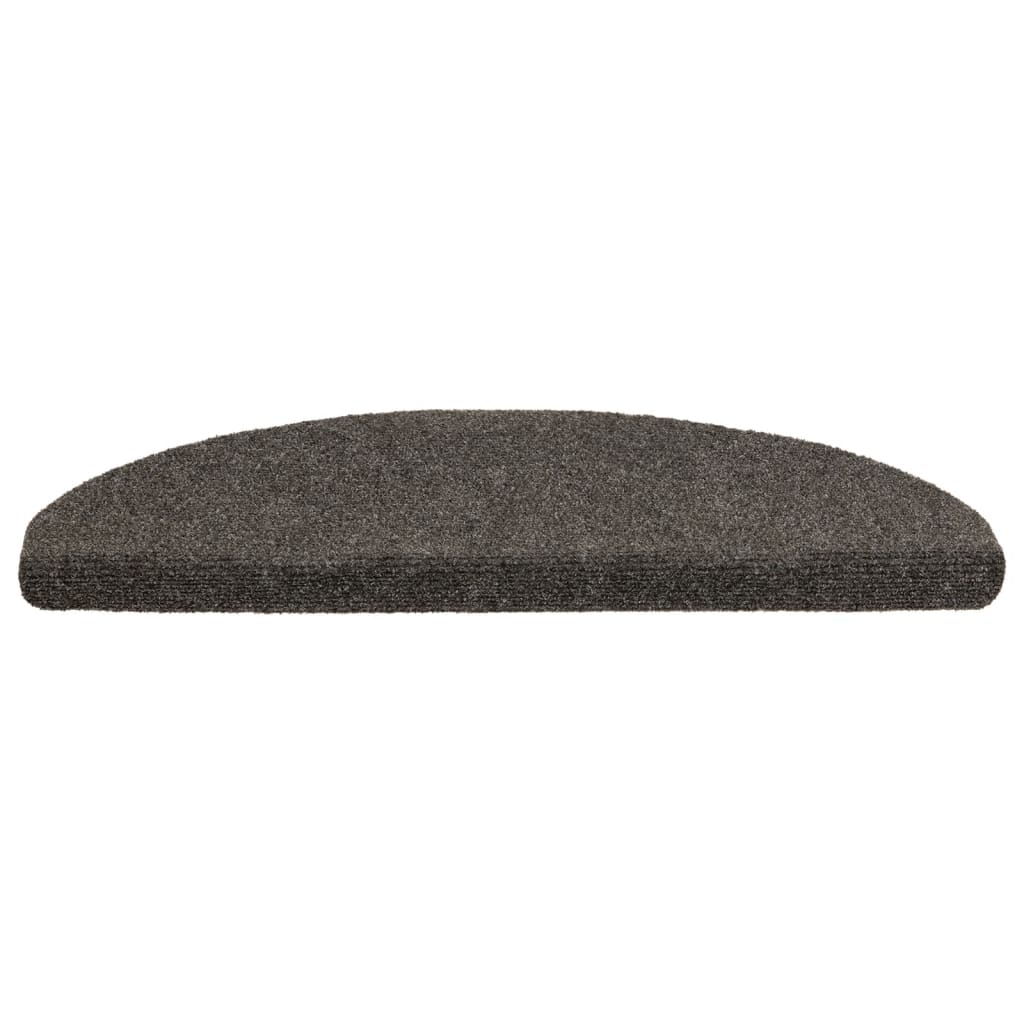 Selvklæbende trappemåtter 10 stk antracit 65x21x4 cm