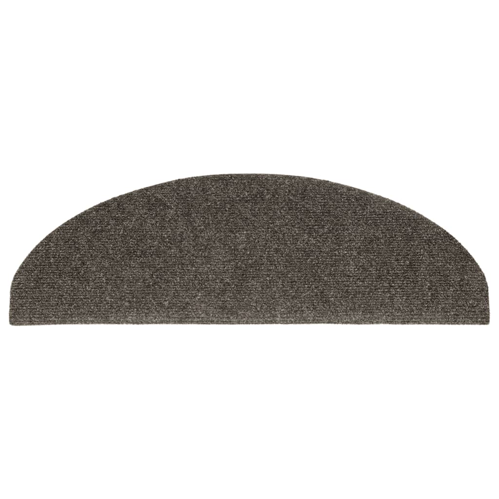 Selvklæbende trappemåtter 10 stk antracit 65x21x4 cm