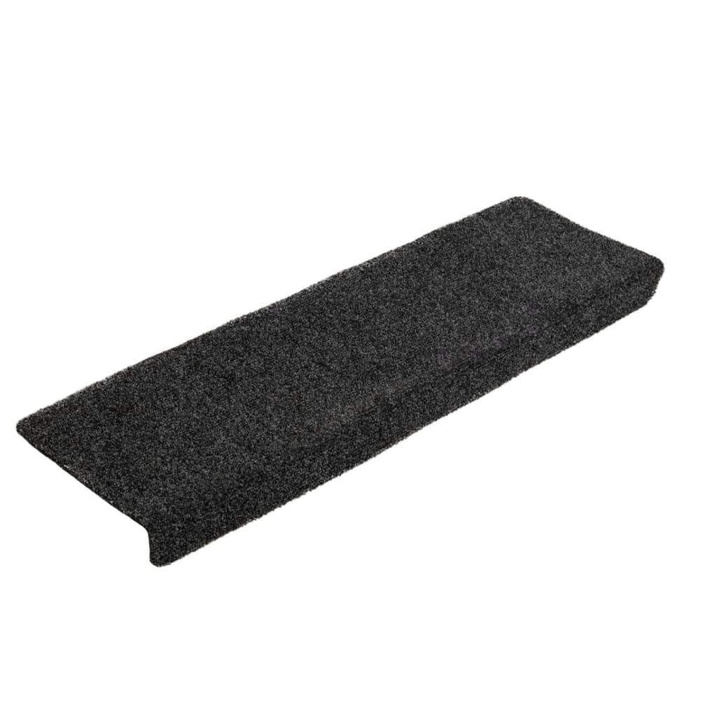 Stufenmatten Selbstklebend 5 Stk. 65x21x4 cm Grau Rechteckiger Rand