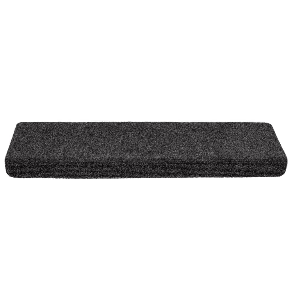 Stufenmatten Selbstklebend 5 Stk. 65x21x4 cm Grau Rechteckiger Rand