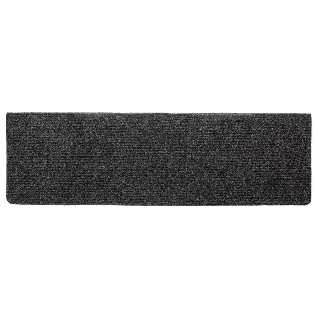 Stufenmatten Selbstklebend 5 Stk. 65x21x4 cm Grau Rechteckiger Rand
