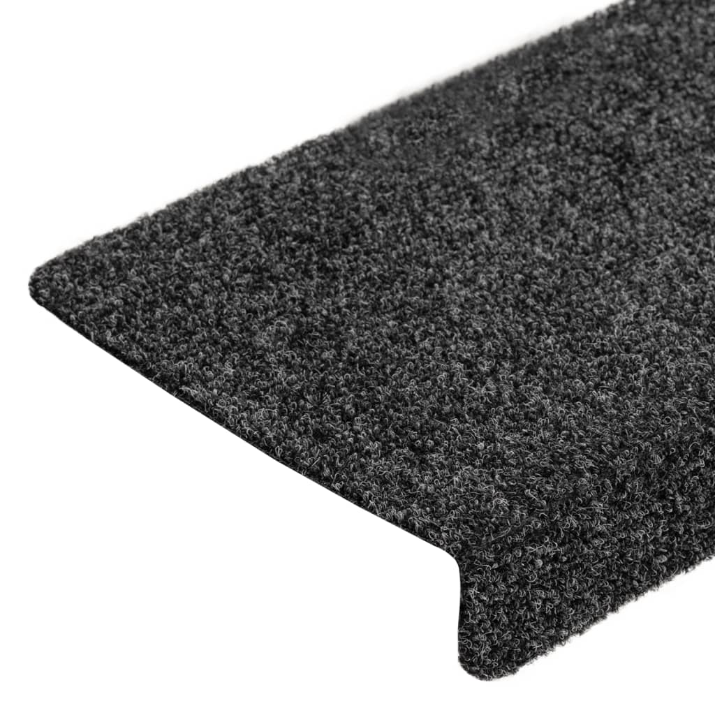 Stufenmatten Selbstklebend 5 Stk. 65x21x4 cm Grau Rechteckiger Rand