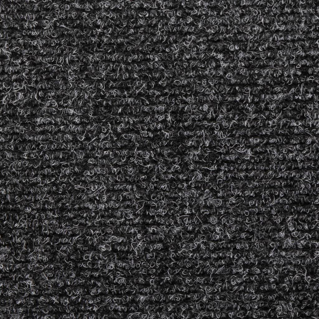Stufenmatten Selbstklebend 10 Stk. 65x21x4 cm Grau Rechteckiger Rand