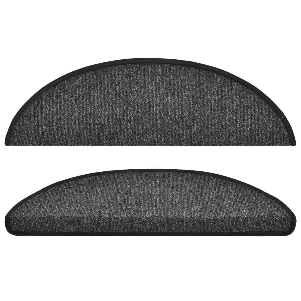 Stufenmatten 10 Stk. 56x17x3 cm Anthrazit Halbrund