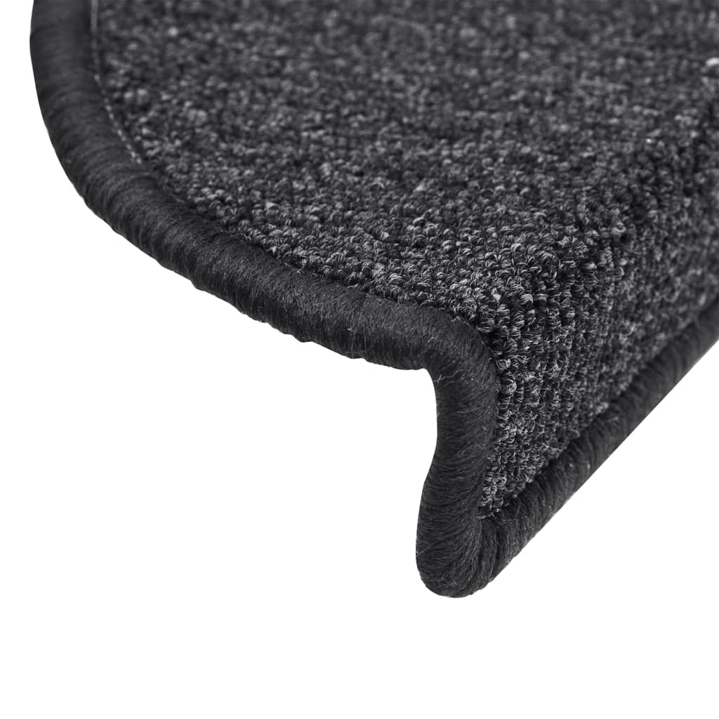 Stufenmatten 10 Stk. 56x17x3 cm Anthrazit Halbrund