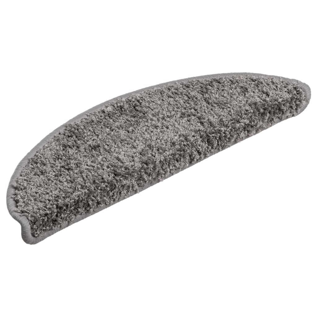 Stufenmatten 10 Stk. 56x17x3 cm Grau Halbrund