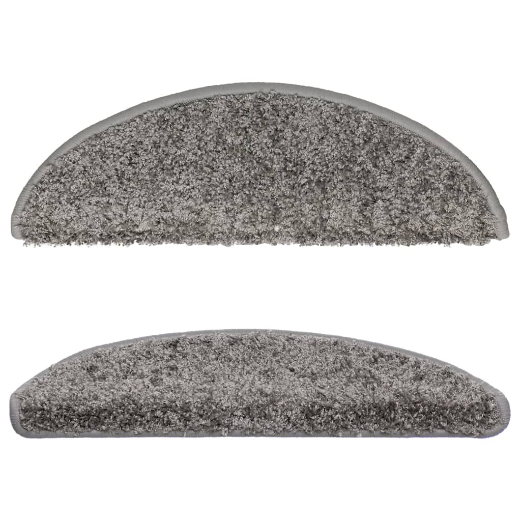 Stufenmatten 10 Stk. 56x17x3 cm Grau Halbrund