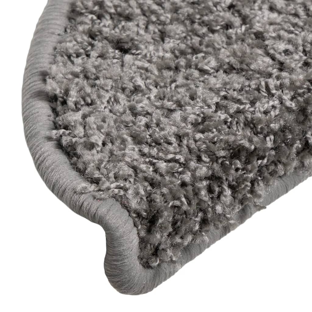 Stufenmatten 10 Stk. 56x17x3 cm Grau Halbrund