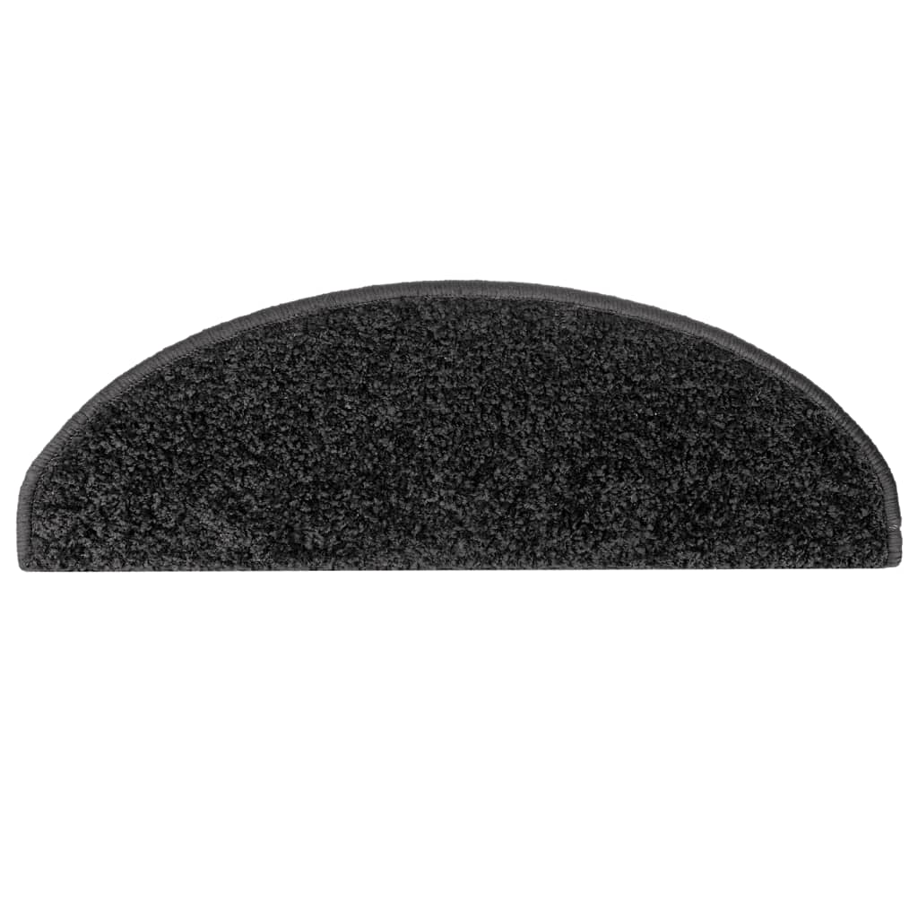 Stufenmatten 10 Stk. 65x21x4 cm Schwarz Halbrund Groß