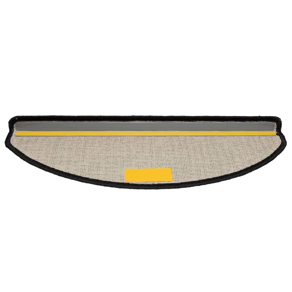 Stufenmatten 10 Stk. 65x21x4 cm Schwarz Halbrund Groß