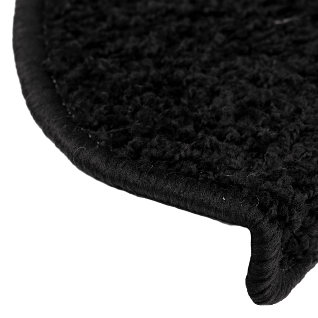 Stufenmatten 10 Stk. 65x21x4 cm Schwarz Halbrund Groß