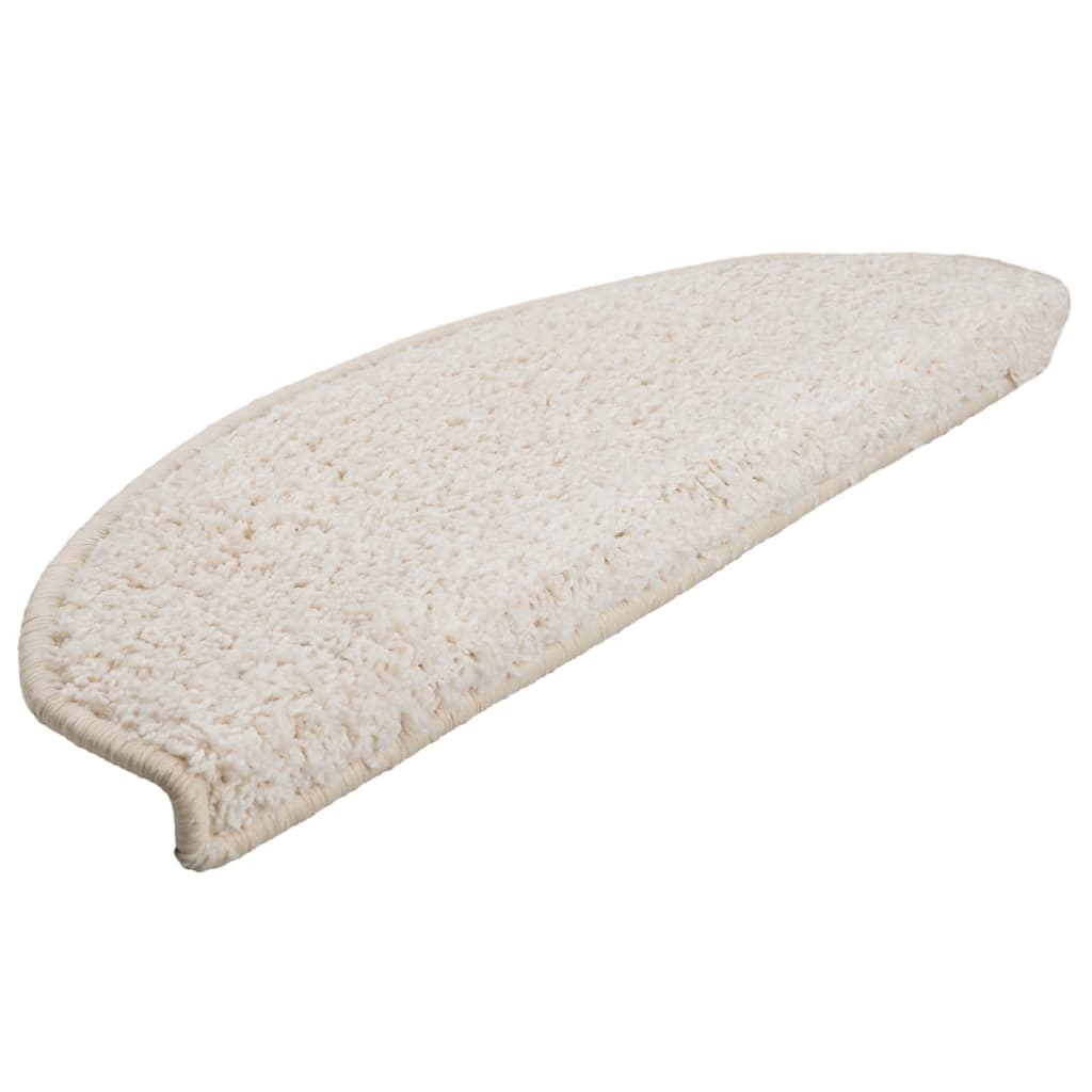 Stufenmatten 10 Stk. 65x21x4 cm Weiß Halbrund Groß
