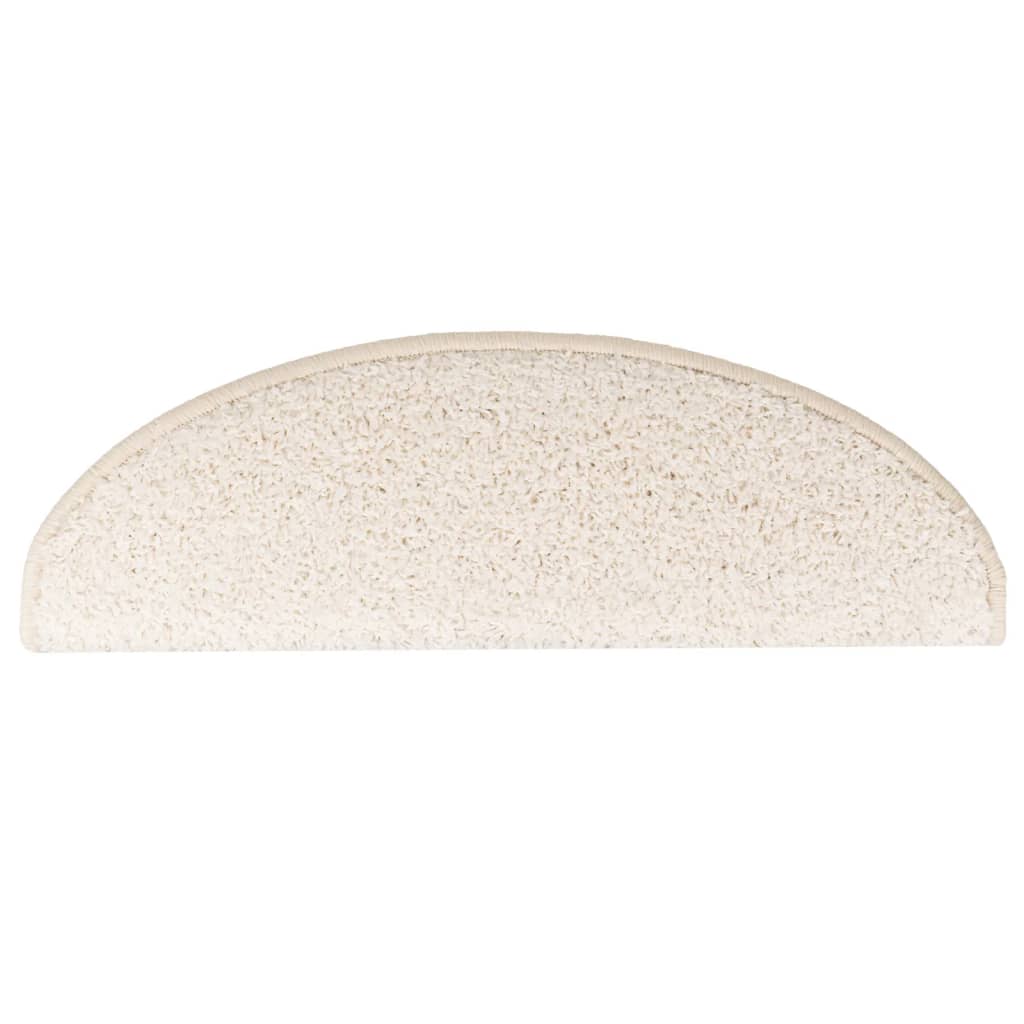 Stufenmatten 10 Stk. 65x21x4 cm Weiß Halbrund Groß