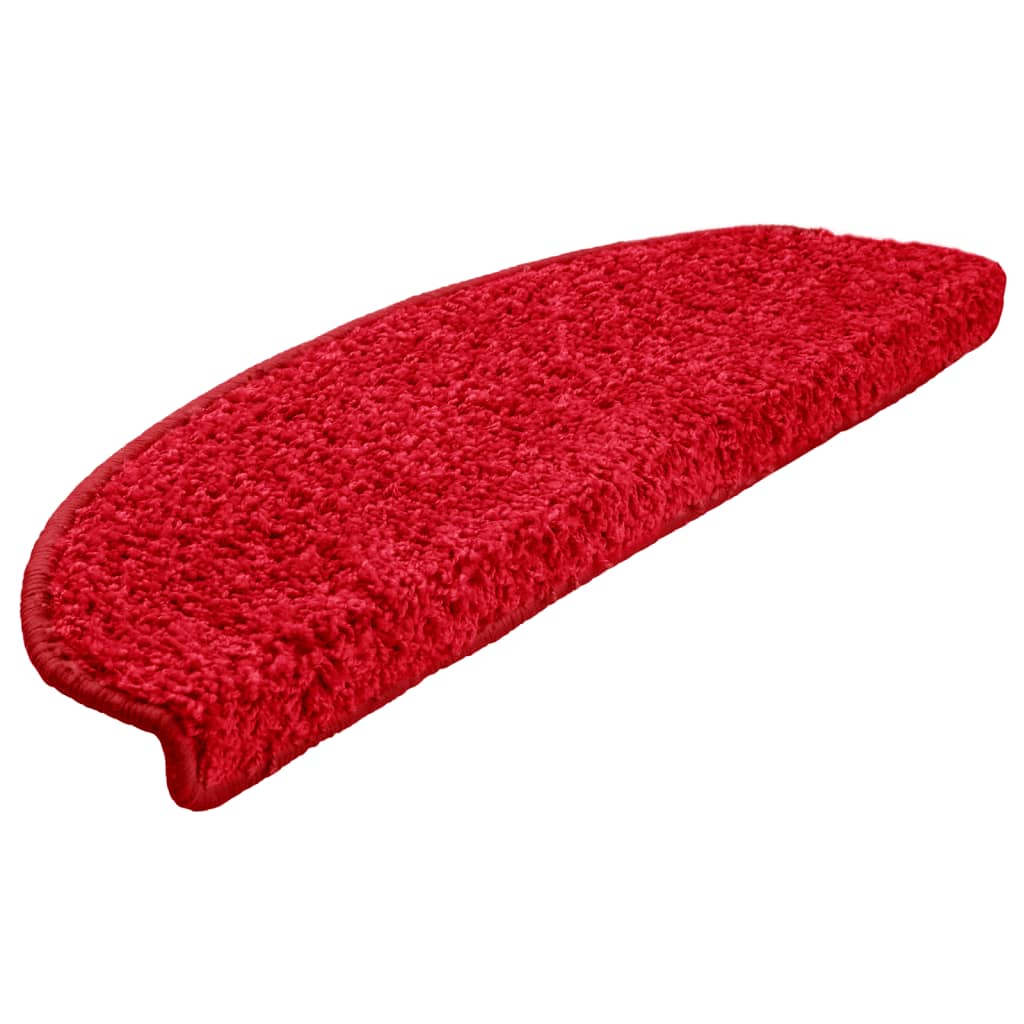 Stufenmatten 10 Stk. 65x21x4 cm Rot Halbrund Groß