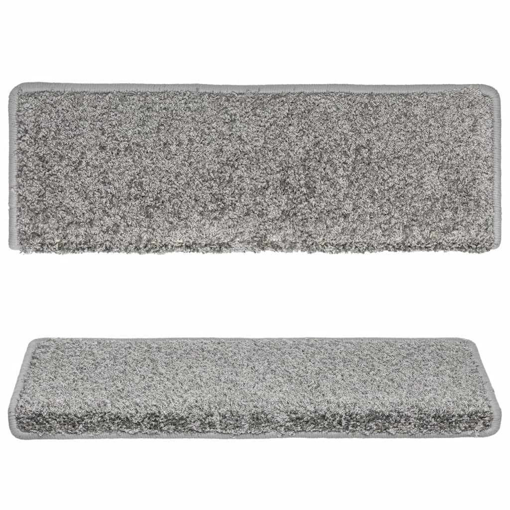 Stufenmatten 10 Stk. 65x21x4 cm Grau Rechteckiger Rand