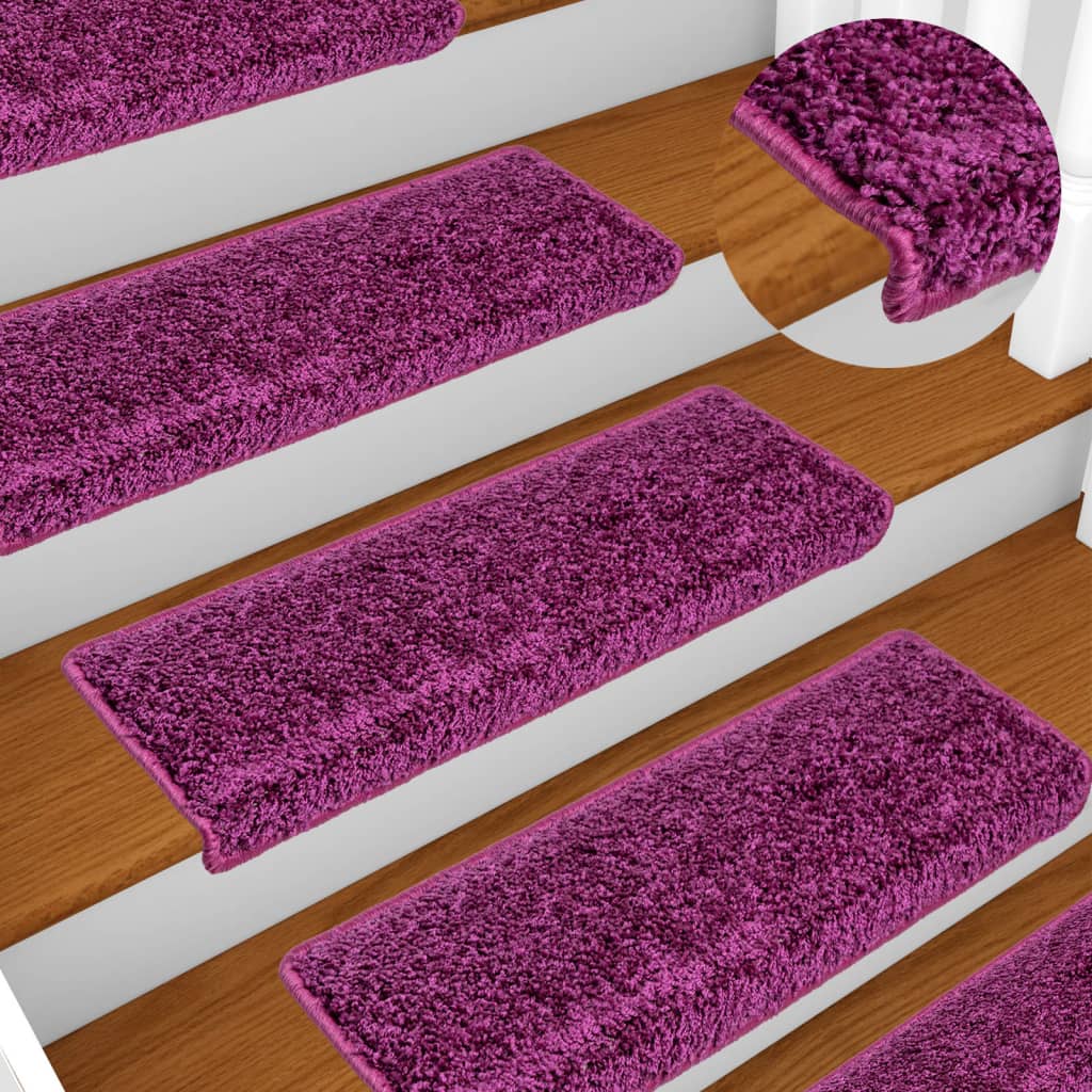 Stufenmatten 10 Stk. 65x21x4 cm Violett Rechteckiger Rand