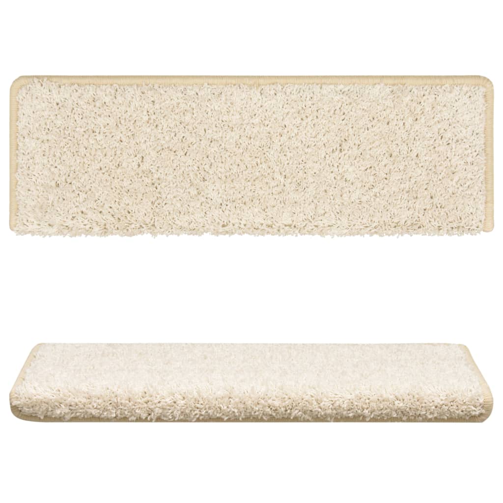 Stufenmatten 10 Stk. 65x21x4 cm Weiß Rechteckiger Rand