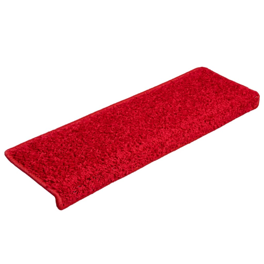 Stufenmatten 10 Stk. 65x21x4 cm Rot Rechteckiger Rand