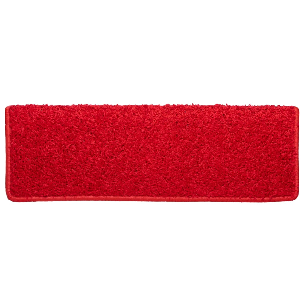 Stufenmatten 10 Stk. 65x21x4 cm Rot Rechteckiger Rand