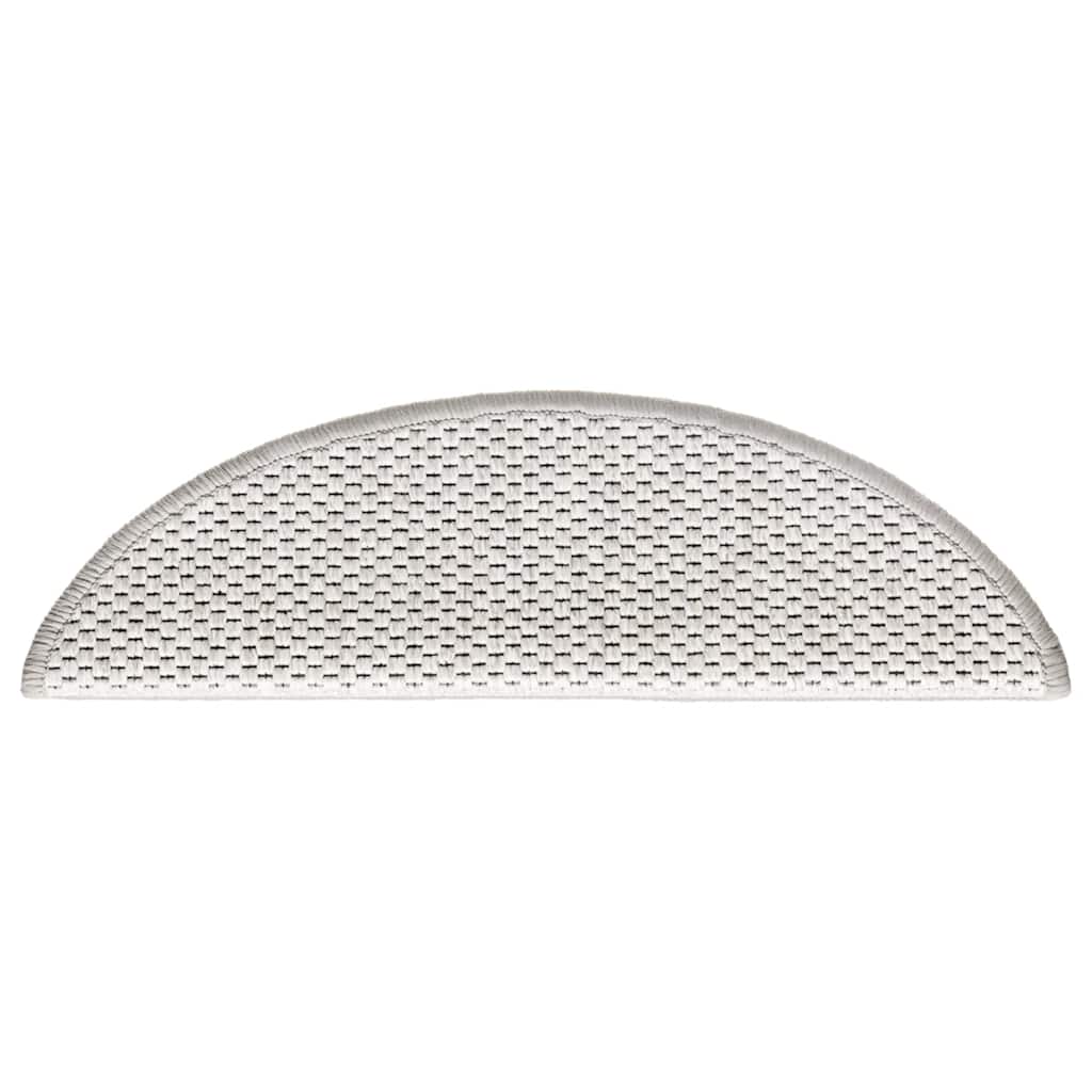 Treppenmatten Selbstklebend Sisal-Look 15 Stk. 56x17x3 Platina
