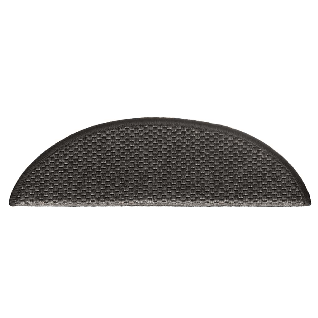 Treppenmatten Selbstklebend Sisal 15 Stk. 56x17x3 cm Anthrazit