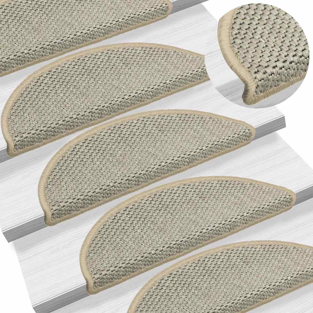 Treppenmatten Selbstklebend Sisal-Look 15 Stk 56x17x3 Hellgrün
