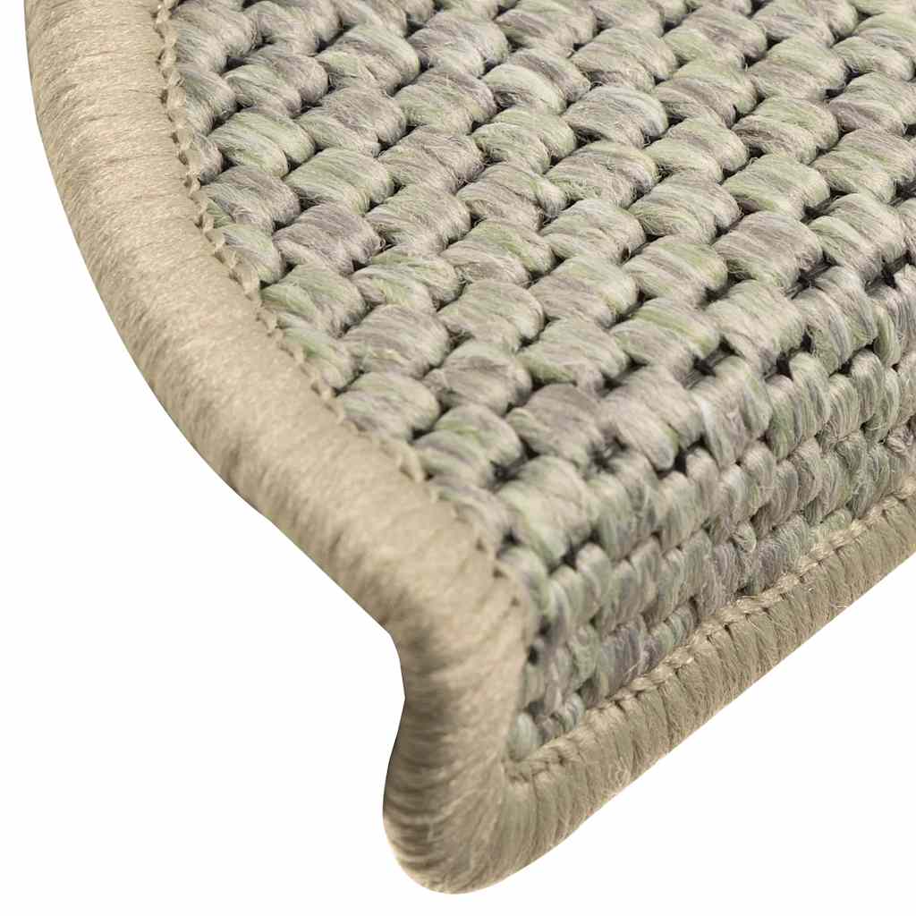 Treppenmatten Selbstklebend Sisal-Look 15 Stk 56x17x3 Hellgrün