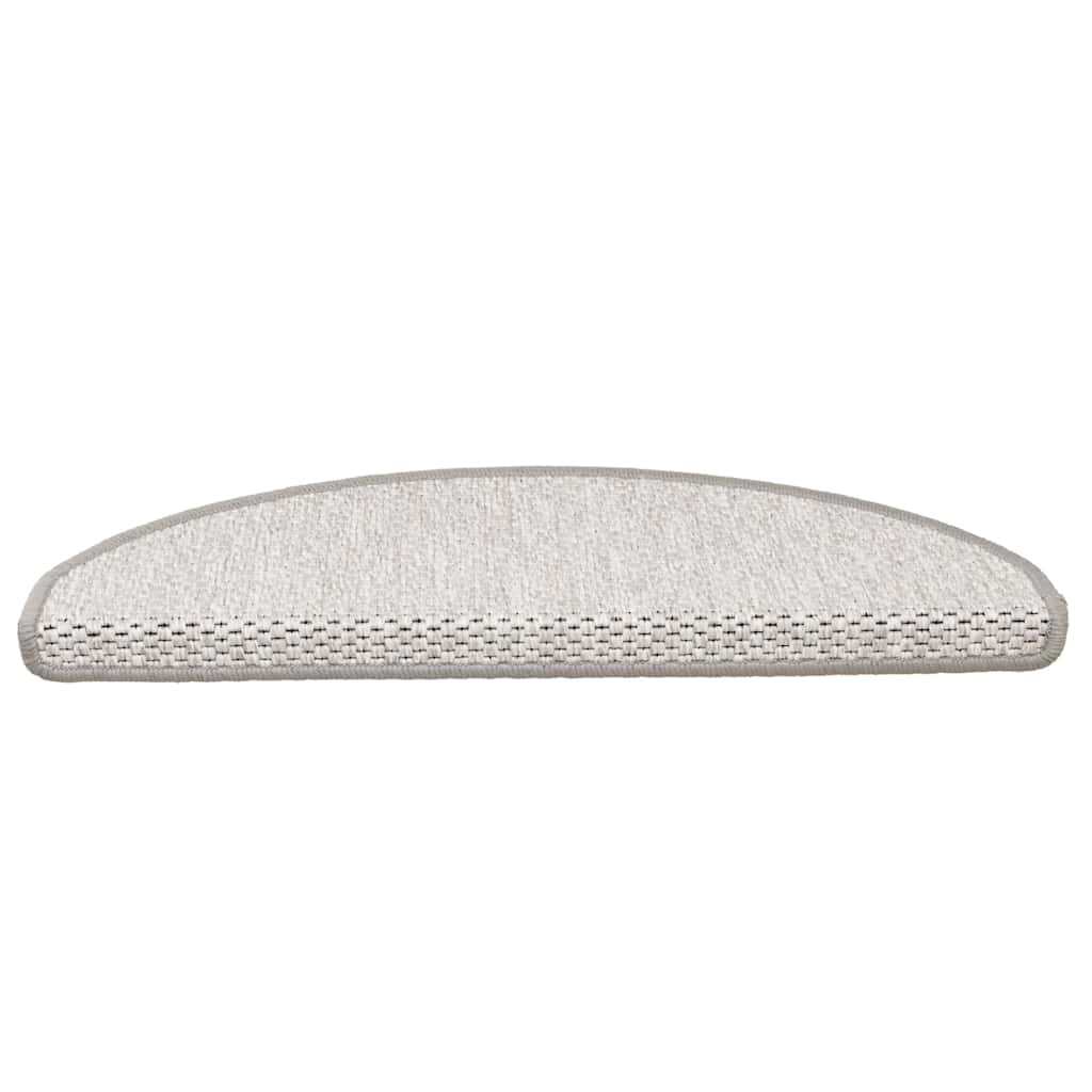 Treppenmatten Selbstklebend Sisal-Look 15 Stk. 65x21x4 Platina