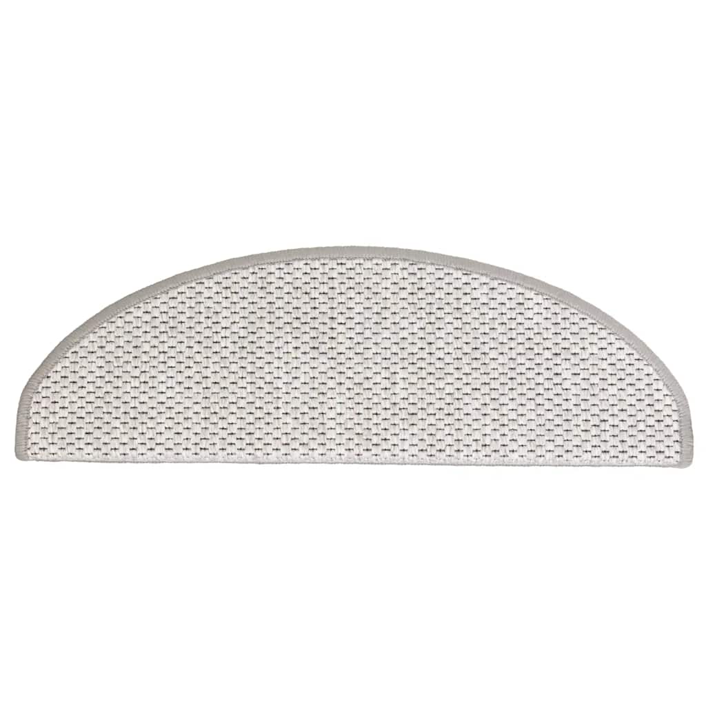 Treppenmatten Selbstklebend Sisal-Look 15 Stk. 65x21x4 Platina