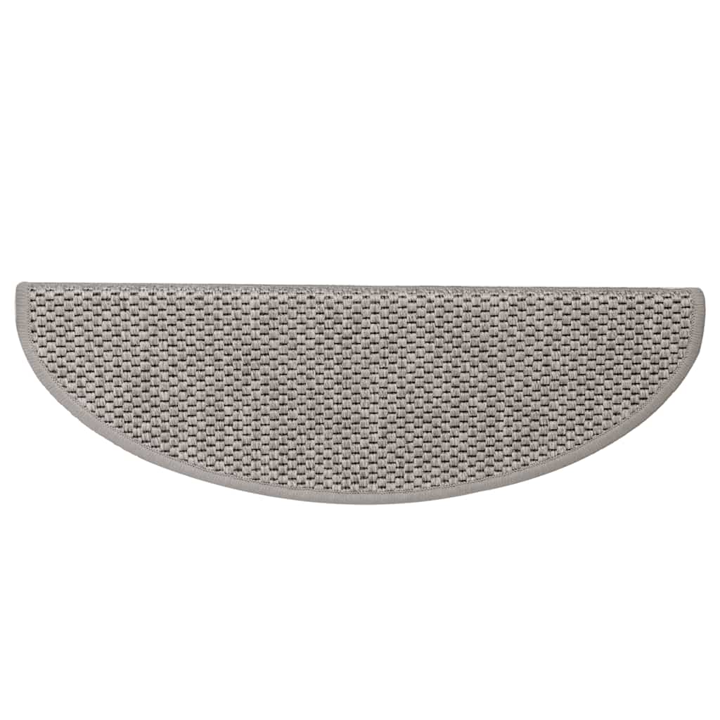 Treppenmatten Selbstklebend Sisal-Look 15 Stk. 65x21x4 Silbern