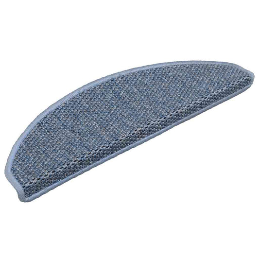Treppenmatten Selbstklebend Sisal-Optik 15 Stk. 65x21x4 cm Blau