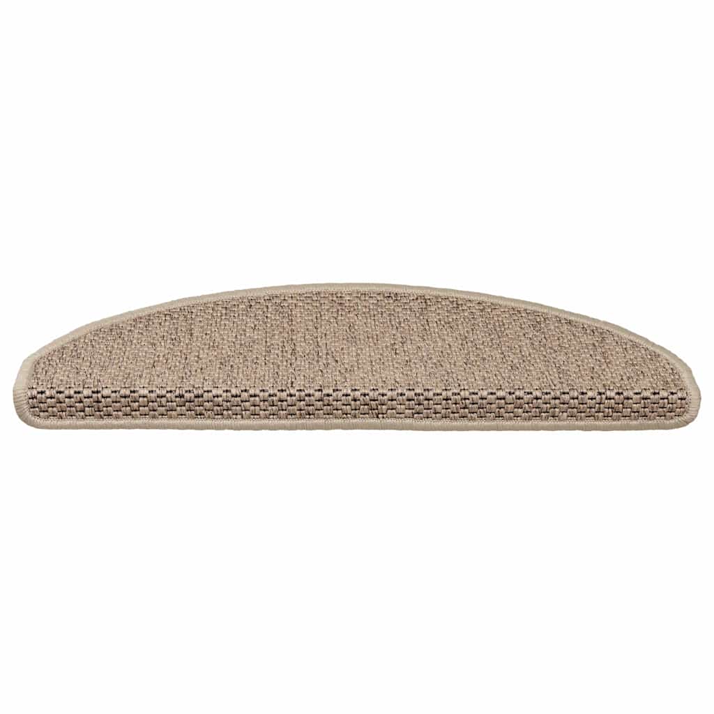 Treppenmatten Selbstklebend Sisal-Optik 15 Stk. 65x21x4 cm Sand