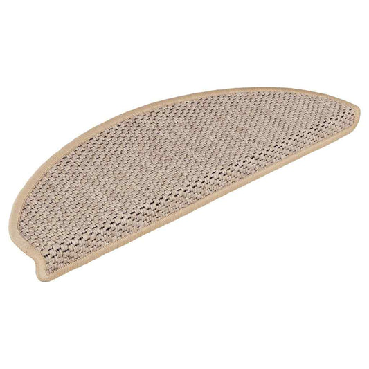 Treppenmatten Selbstklebend Sisal 15 Stk. 65x21x4 cm Hellbeige